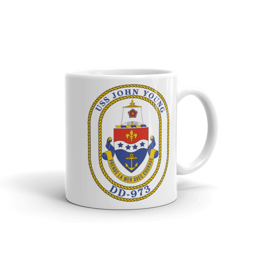 USS John Young (DD-973) Ship's Crest Mug