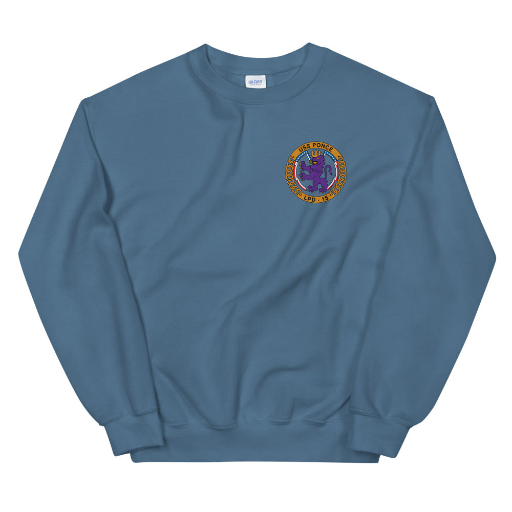 USS Ponce (LPD-15) Ship's Crest Sweatshirt