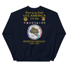 Load image into Gallery viewer, USS America (CV-66) 1990-91 Cruise Sweatshirt ver 2 - FAMILY