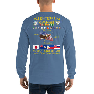 USS Enterprise (CVAN-65) 1968 Long Sleeve Cruise Shirt