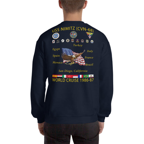 USS Nimitz (CVN-68) 1986-87 Cruise Sweatshirt