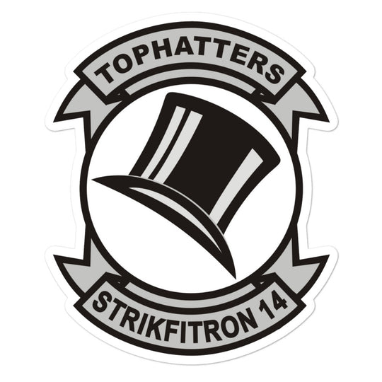 VFA-14 Tophatters Squadron Crest Vinyl Sticker