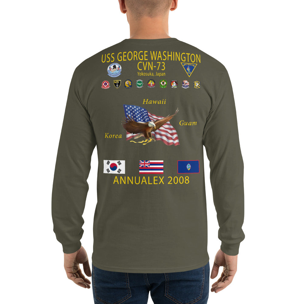 USS George Washington (CVN-73) 2008 ANNUAL EX Long Sleeve Cruise Shirt