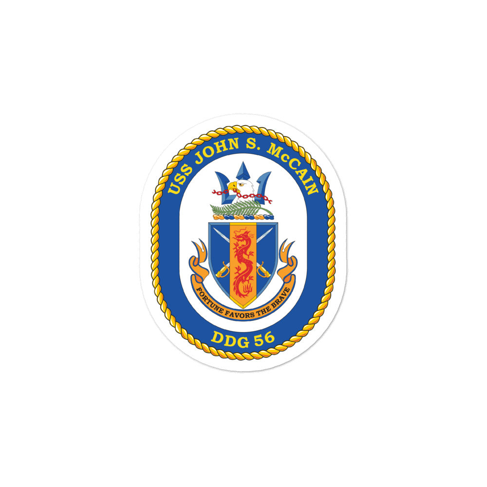 USS John S. McCain (DDG-56) Ship's Crest Vinyl Sticker