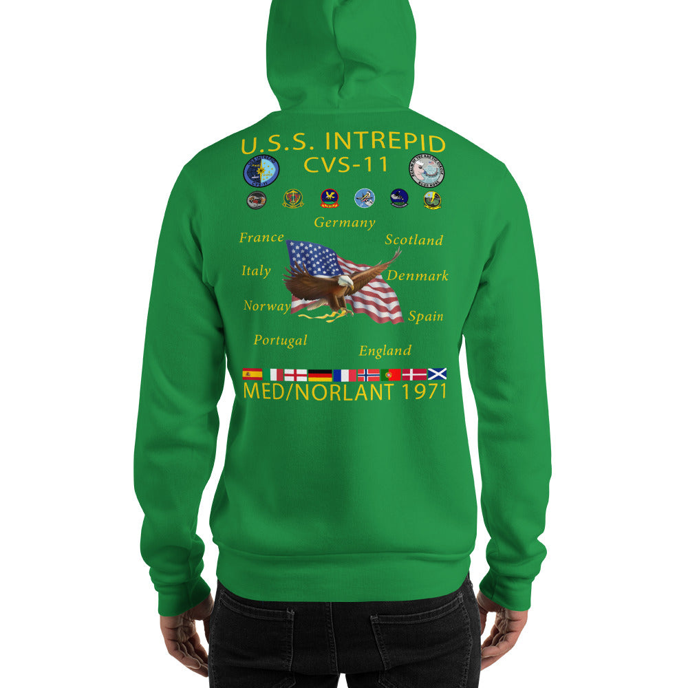 USS Intrepid (CVS-11) 1971 Cruise Hoodie