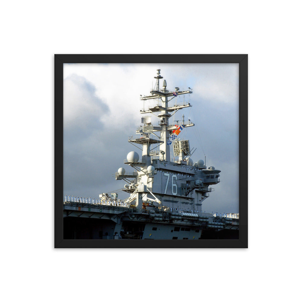 USS Ronald Reagan (CVN-76) Framed Ship's Island Photo