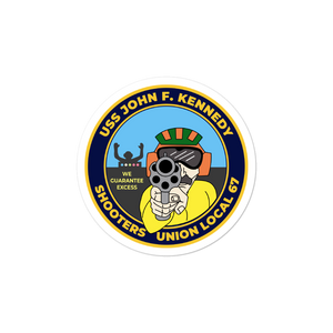 USS John F. Kennedy (CVA/CV-67) Shooters Union Local 67 Vinyl Sticker
