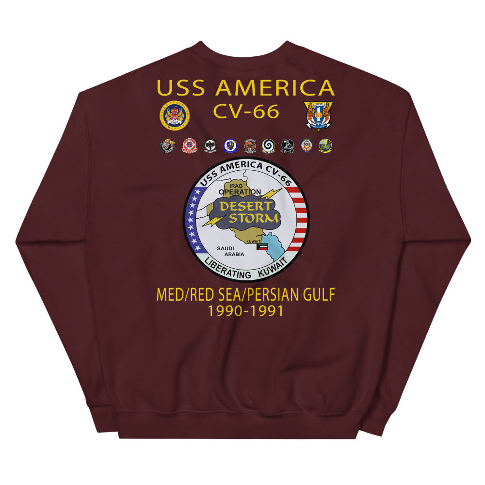 USS America (CV-66) 1990-91 Cruise Sweatshirt (Ver 2)