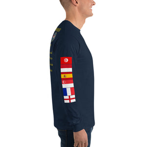 IKE CUSTOM w/FLAGS - E HUGHES - Long Sleeve Shirt