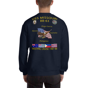 USS Missouri (BB-63) 1987-88 Cruise Sweatshirt
