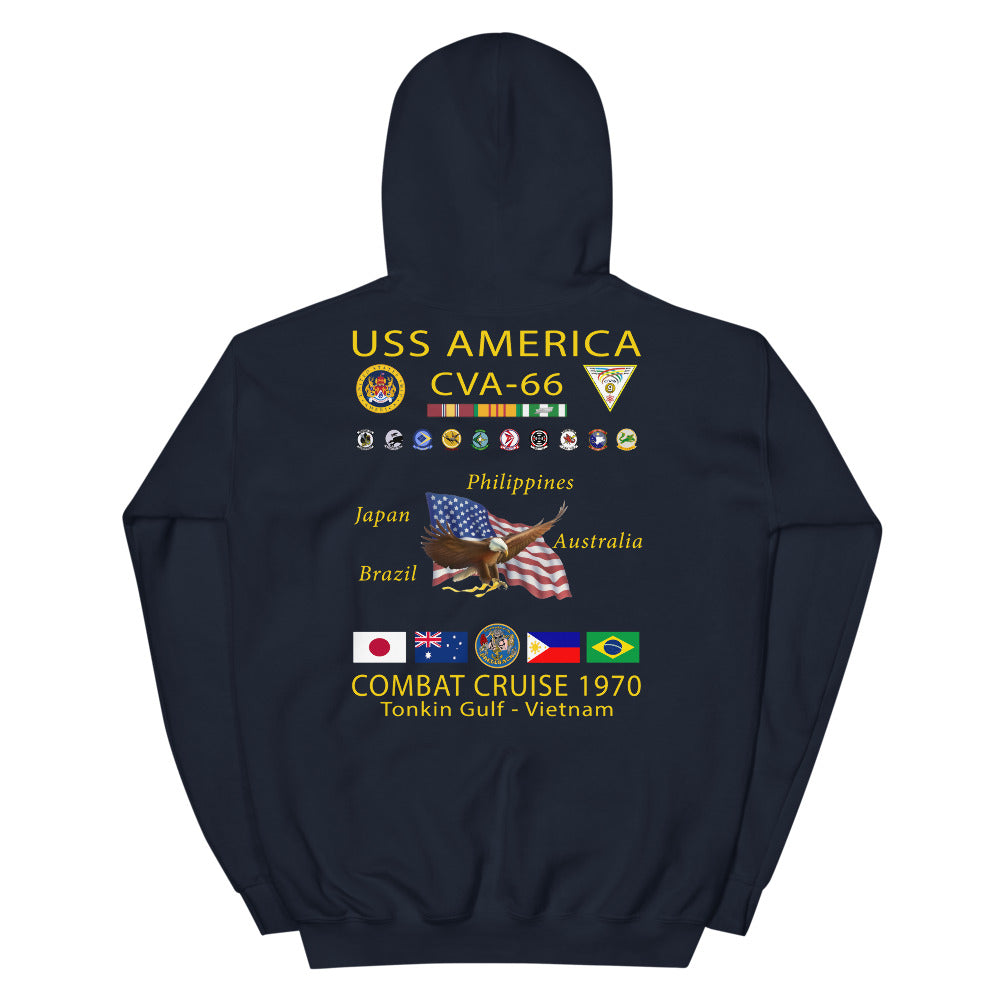 USS America (CVA-66) 1970 Cruise Hoodie