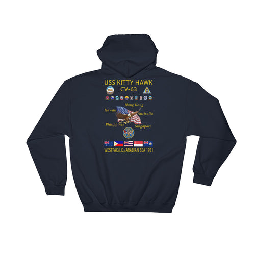 USS Kitty Hawk (CV-63) 1981 Cruise Hoodie