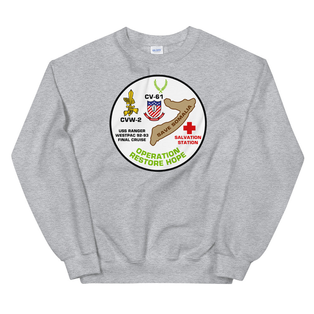 USS Ranger (CV-61) Operation Restore Hope '92-'93 Sweatshirt