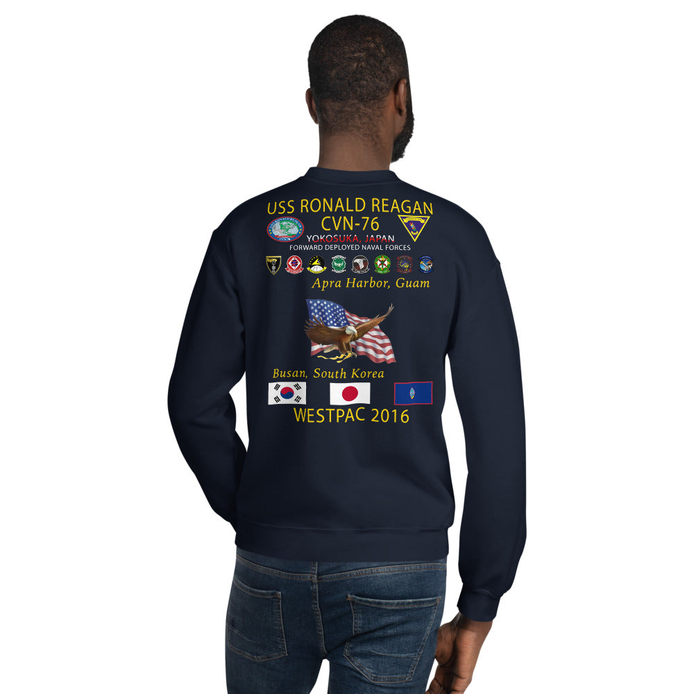 USS Ronald Reagan (CVN-76) 2016 Cruise Sweatshirt