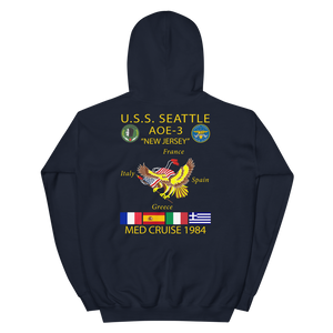 USS Seattle (AOE-3) 1984 Cruise Hoodie - CUSTOM