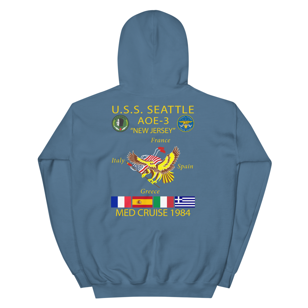 USS Seattle (AOE-3) 1984 Cruise Hoodie - CUSTOM