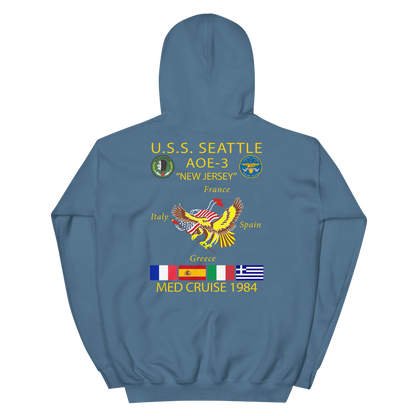 USS Seattle (AOE-3) 1984 Cruise Hoodie - CUSTOM