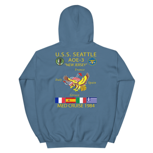 USS Seattle (AOE-3) 1984 Cruise Hoodie - CUSTOM