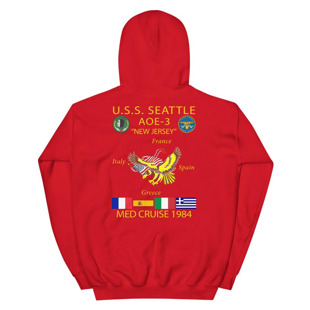 USS Seattle (AOE-3) 1984 Cruise Hoodie - CUSTOM