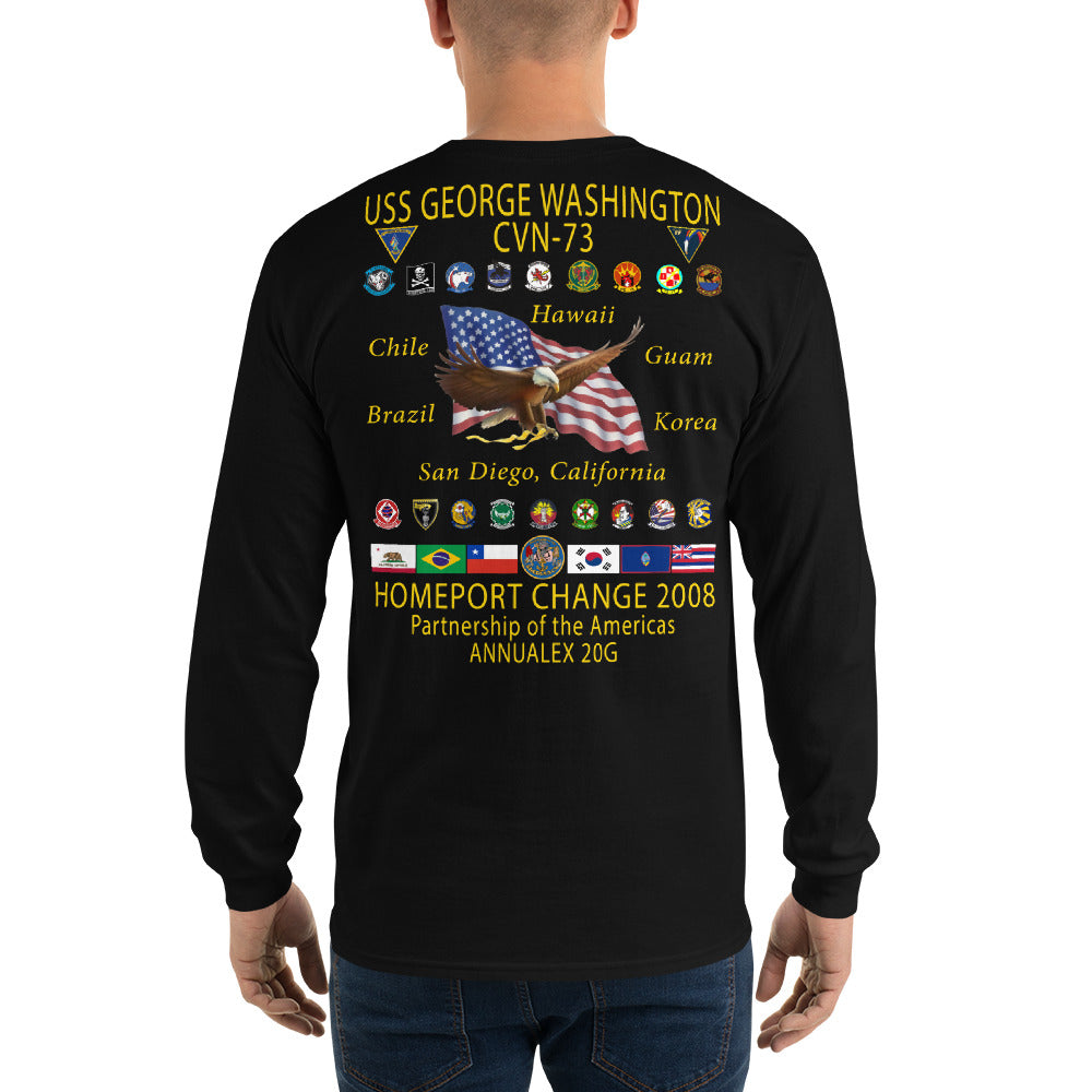 USS George Washington (CVN-73) 2008 Long Sleeve Cruise Shirt
