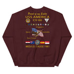 USS America (CV-66) 1981 Cruise Sweatshirt - FAMILY