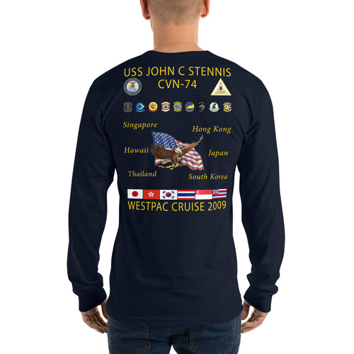 USS John C. Stennis (CVN-74) 2009 Long Sleeve Cruise Shirt