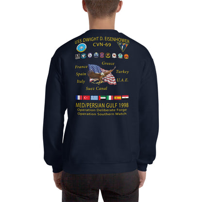USS Dwight D. Eisenhower (CVN-69) 1998 Cruise Sweatshirt