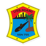 USS Miami (SSN-755) Ship's Crest Vinyl Sticker