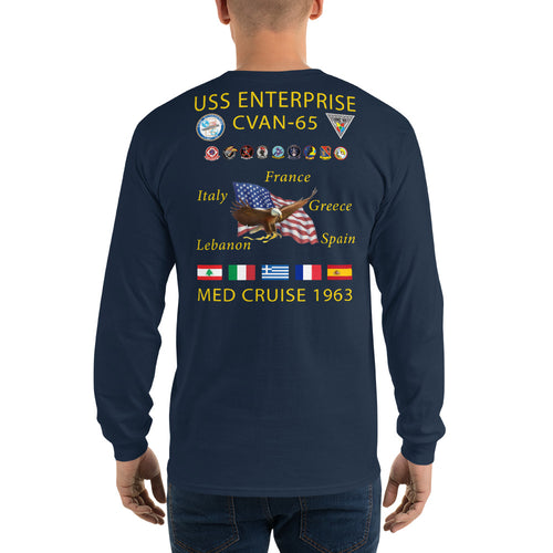 USS Enterprise (CVAN/CVN-65) 1963 Long Sleeve Cruise Shirt