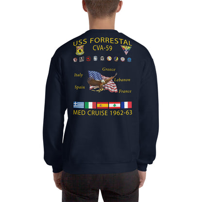 USS Forrestal (CVA-59) 1962-63 Cruise Sweatshirt