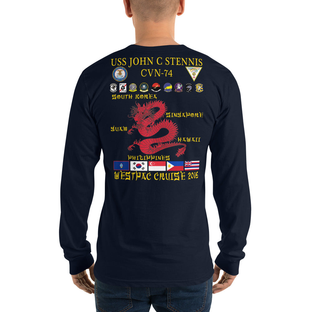 USS John C. Stennis (CVN-74) 2016 Long Sleeve ORT Cruise Shirt
