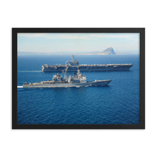 Load image into Gallery viewer, USS Vicksburg (CG-69) Framed Ship Photo - Strait of Gibraltar