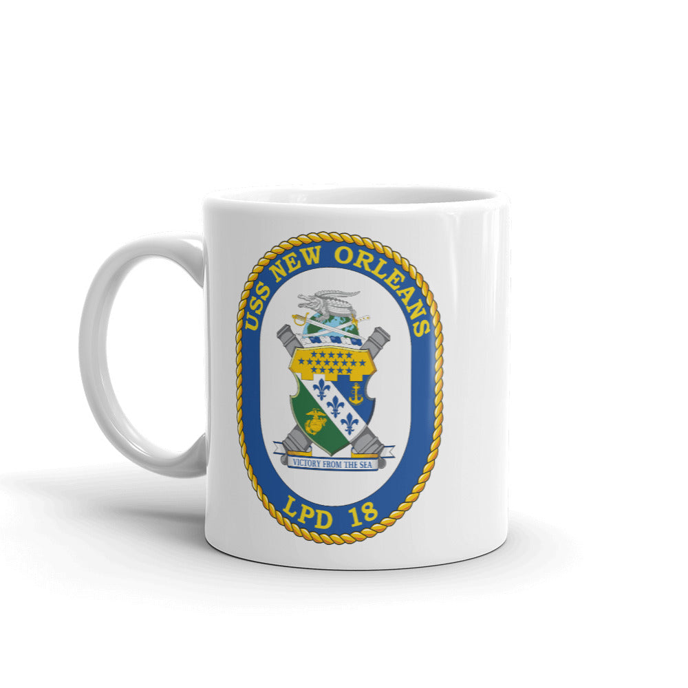 USS New Orleans (LPD-18) Ship's Crest Mug