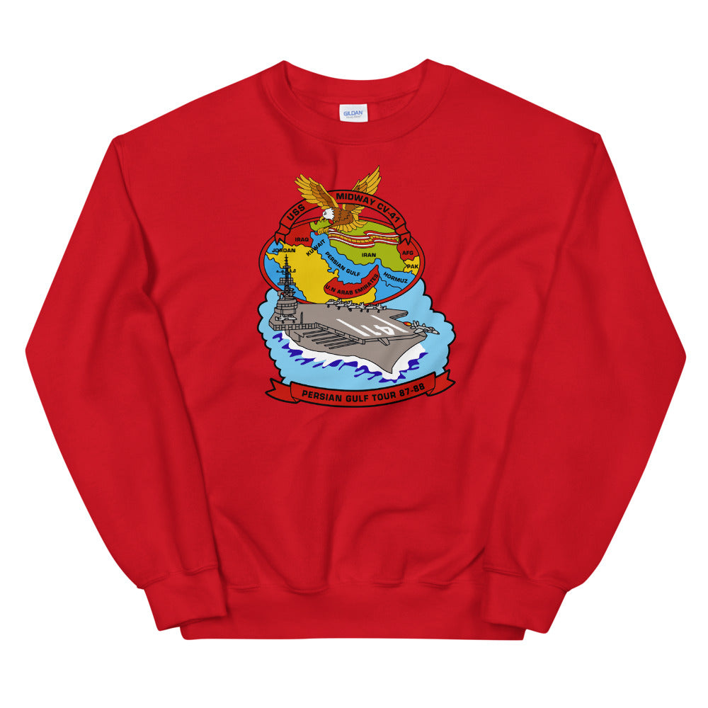 USS Midway (CV-41) Persian Gulf Tour 1987-88 Sweatshirt