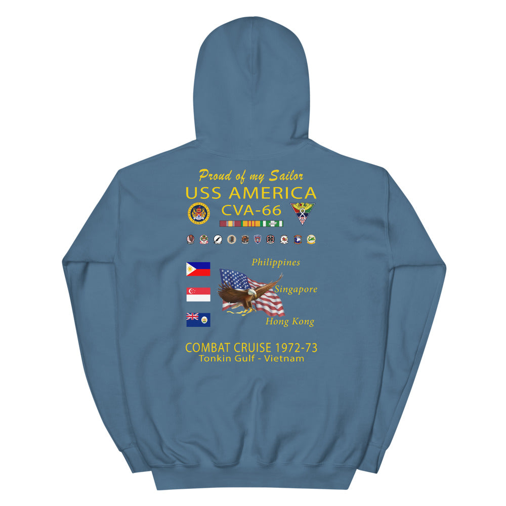 USS America (CVA-66) 1972-73 Cruise Hoodie - FAMILY