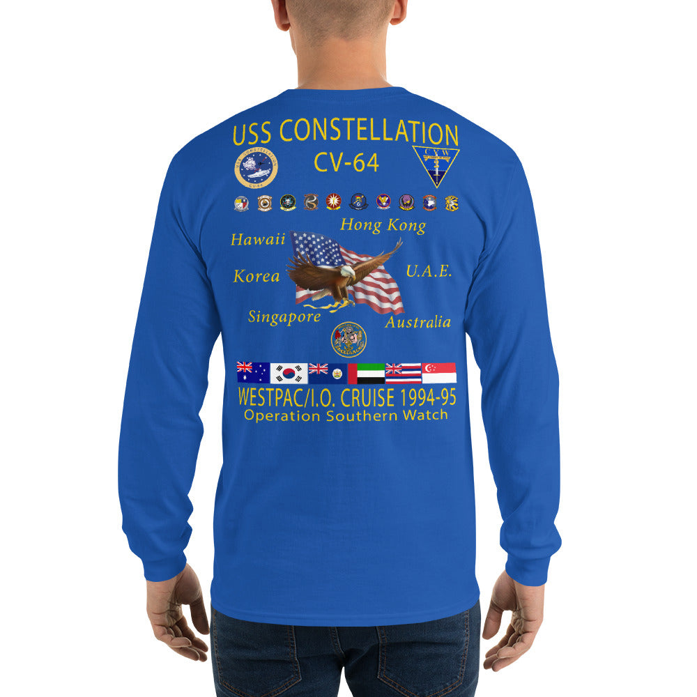 USS Constellation (CV-64) 1994-95 Long Sleeve Cruise Shirt