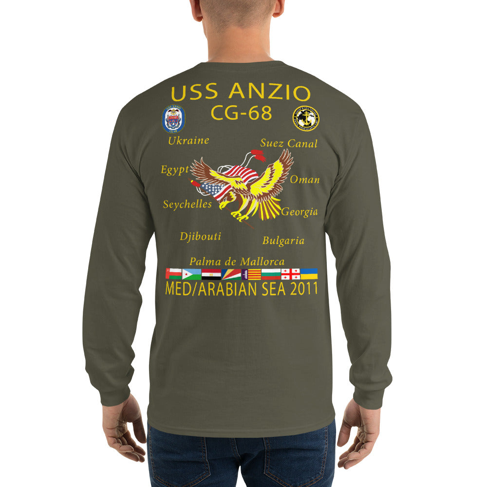 USS Anzio (CG-68) 2011 Long Sleeve Cruise Shirt