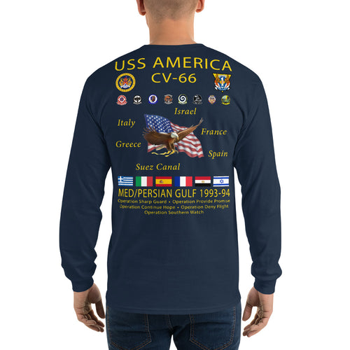 USS America (CV-66) 1993-94 Long Sleeve Cruise Shirt