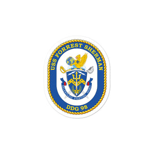 USS Forrest Sherman (DDG-98) Ship's Crest Vinyl Sticker