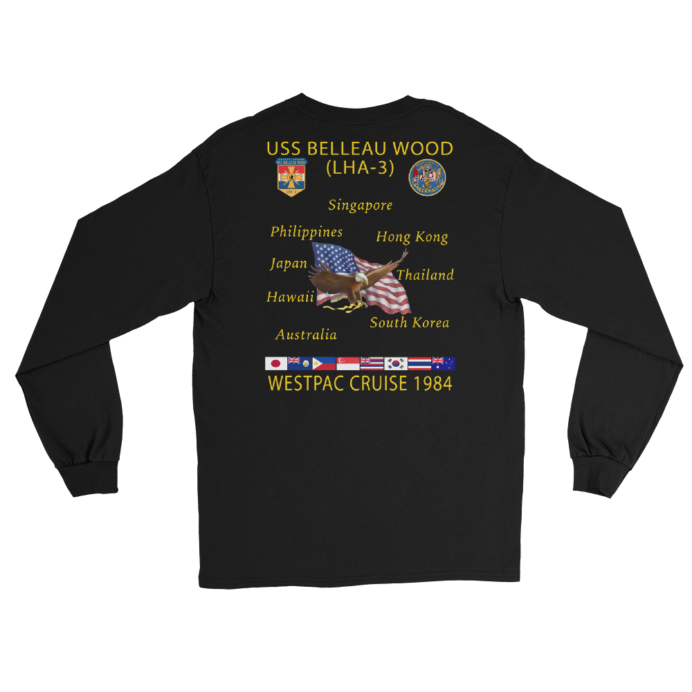 USS Belleau Wood (LHA-3) 1984 Long Sleeve Cruise Shirt