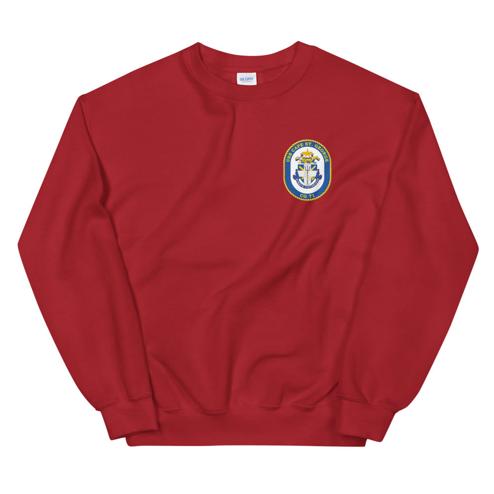 USS Cape St. George (CG-71) Ship's Crest Sweatshirt