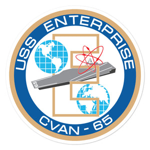 USS Enterprise (CVAN-65) Ship's Crest Vinyl Sticker