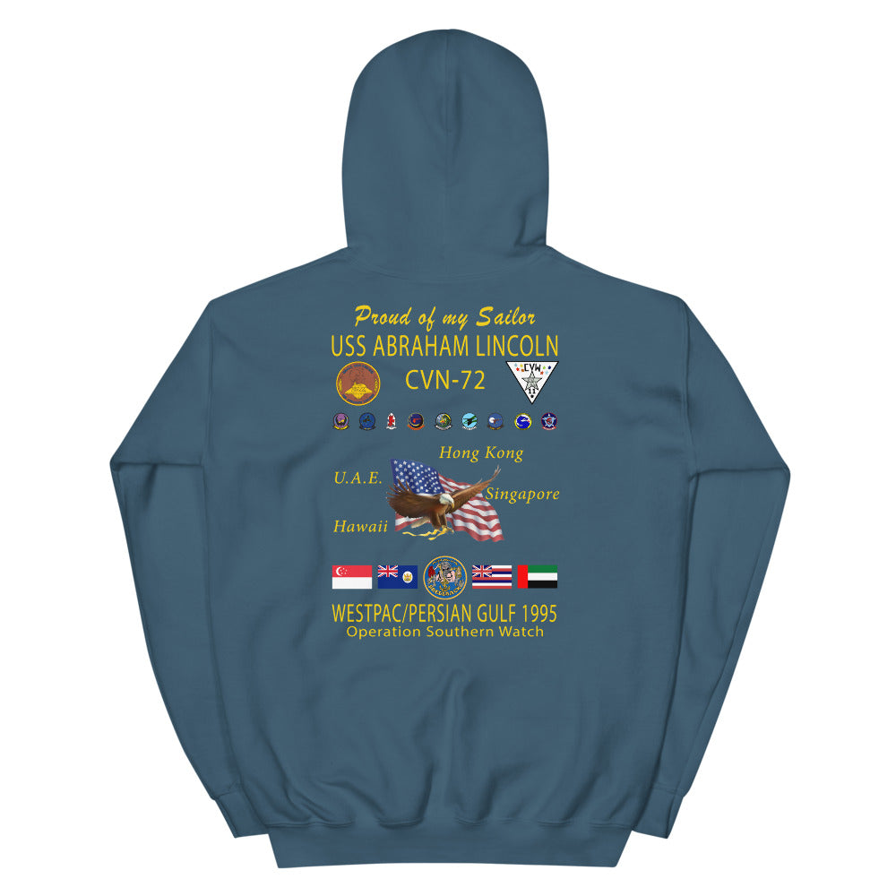 USS Abraham Lincoln (CVN-72) 1995 Cruise Hoodie - FAMILY