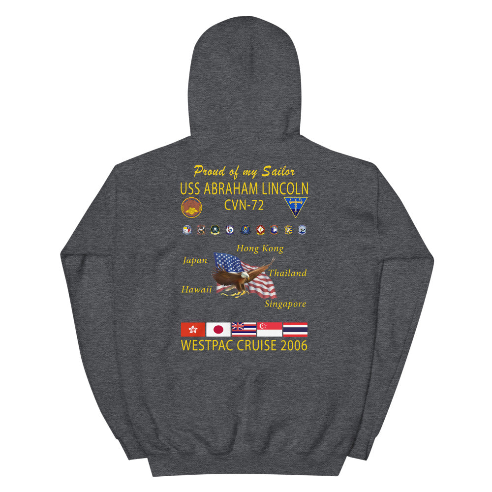 USS Abraham Lincoln (CVN-72) 2006 Cruise Hoodie - Family