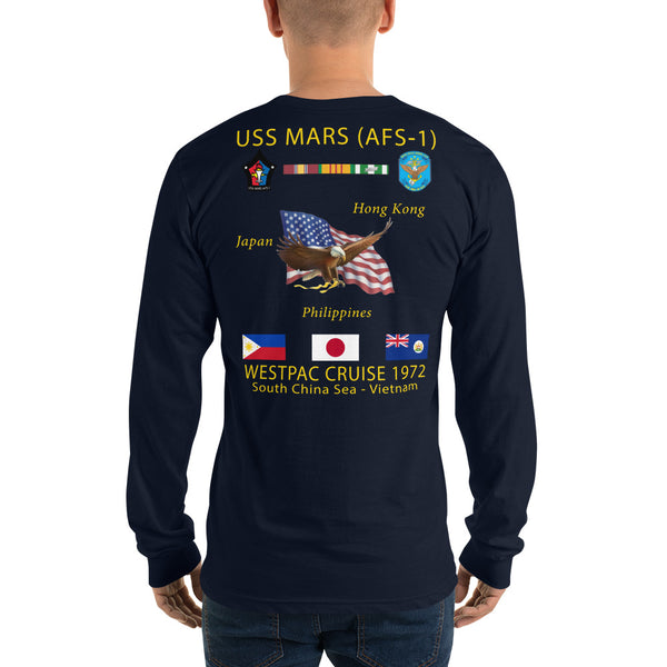 USS Mars (AFS-1) 1972 Long Sleeve Cruise Shirt
