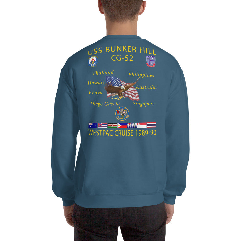 USS Bunker Hill (CG-52) 1989-90 Cruise Sweatshirt
