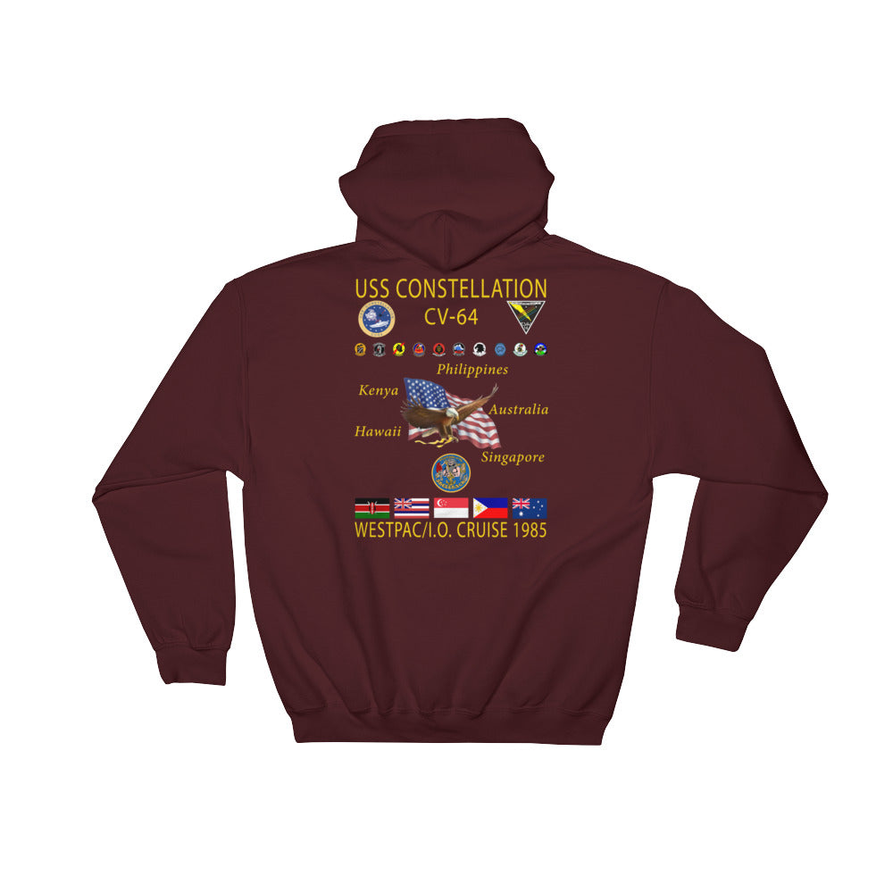 USS Constellation (CV-64) 1985 Cruise Hoodie