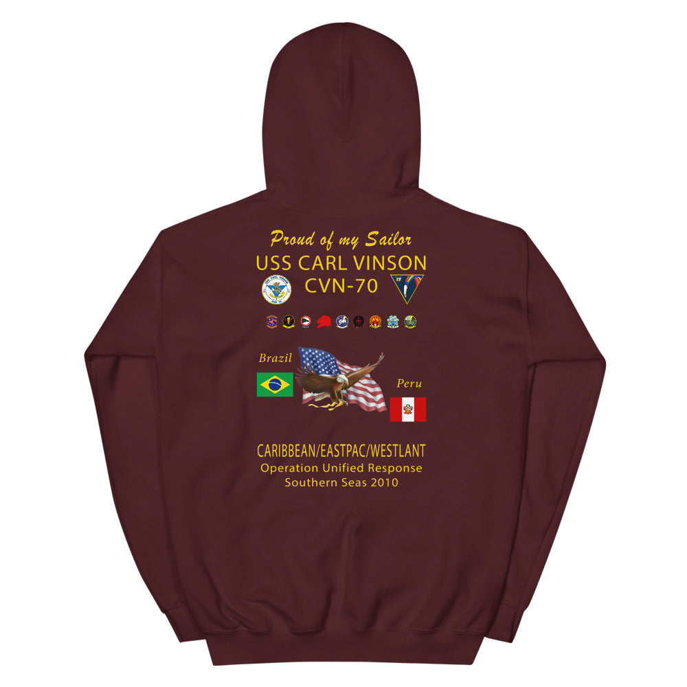 USS Carl Vinson (CVN-70) 2010 Cruise Hoodie - FAMILY