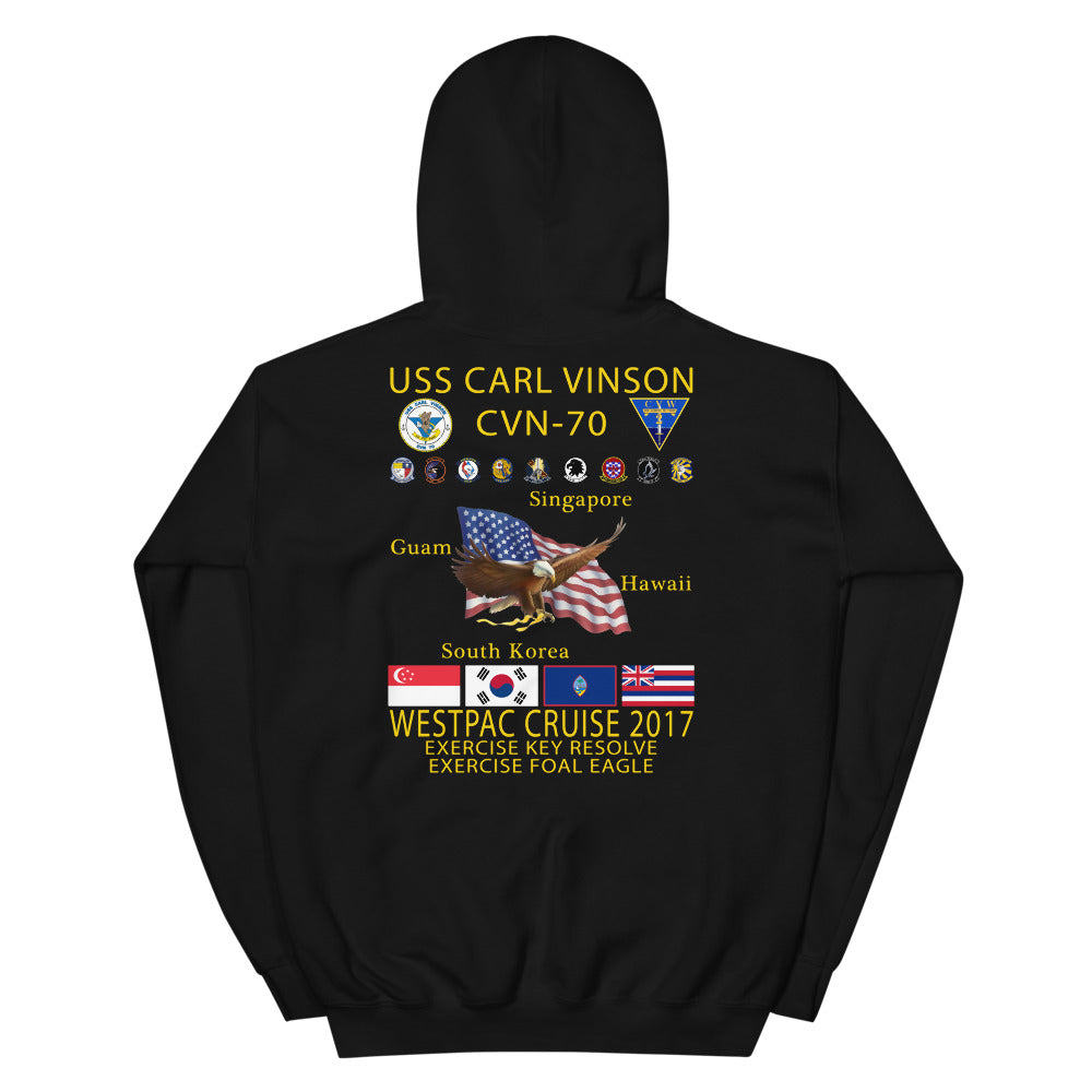 USS Carl Vinson (CVN-70) 2017 Cruise Hoodie