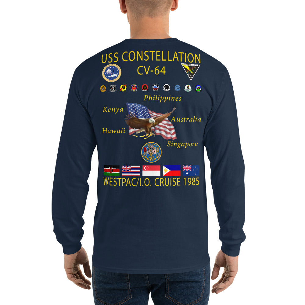 USS Constellation (CV-64) 1985 Long Sleeve Cruise Shirt